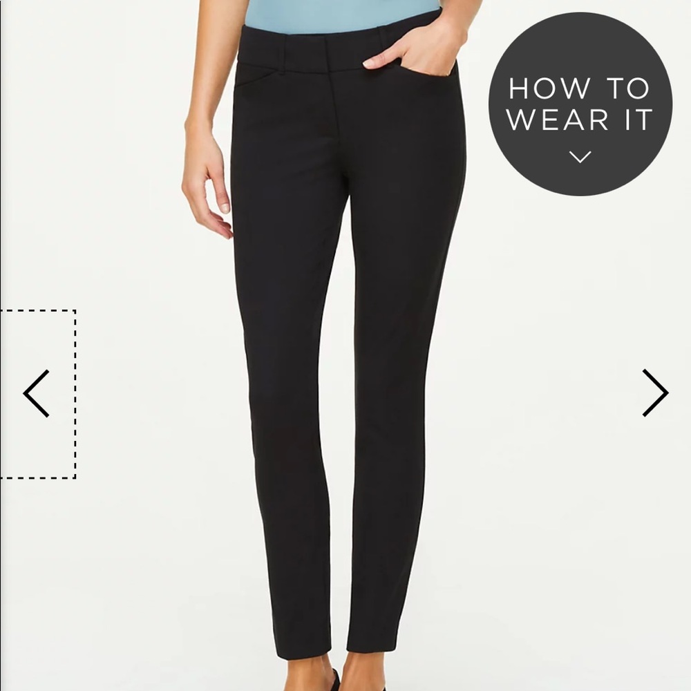 LOFT black stretchy ankle pants NWT